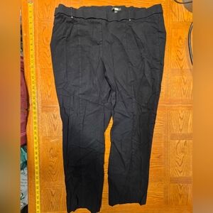 Napa Valley Women’s Pants Plus Size 24W Black Cropped High Rise Stretch